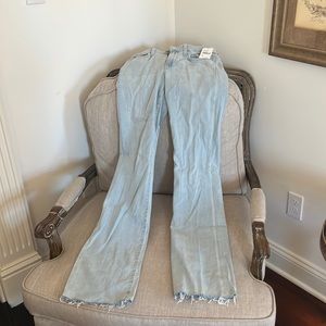 Joes light wash jeans frayed hem boot cut size 28